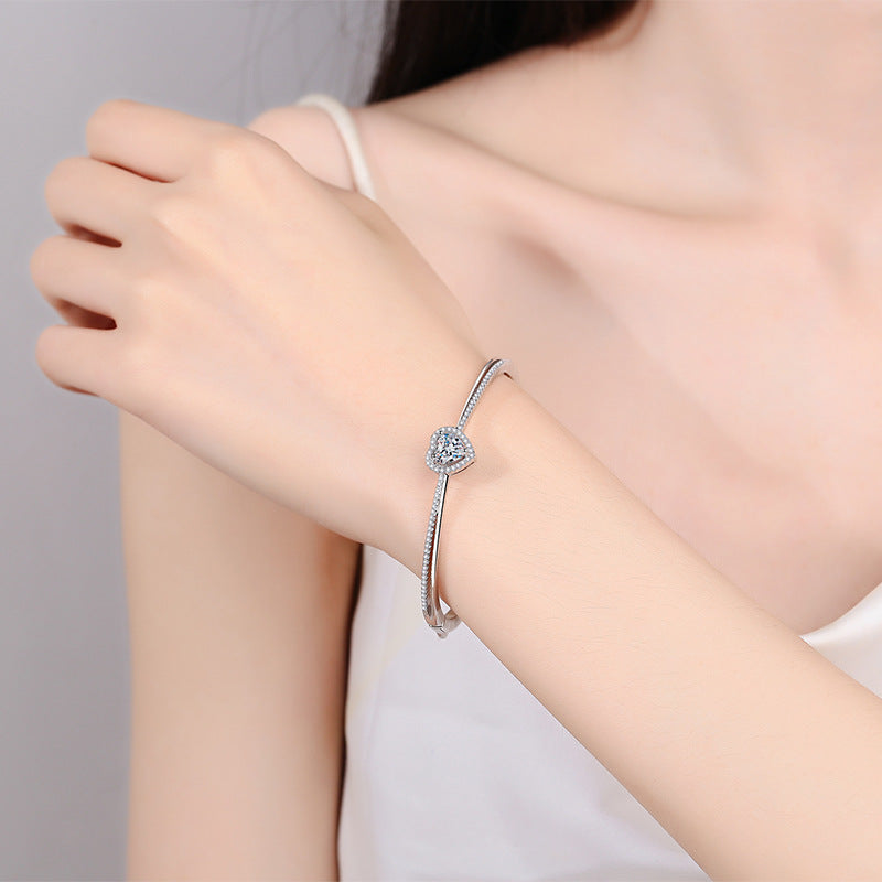 Moissanite Bangles in 925 Sterling Silver 1.45ct