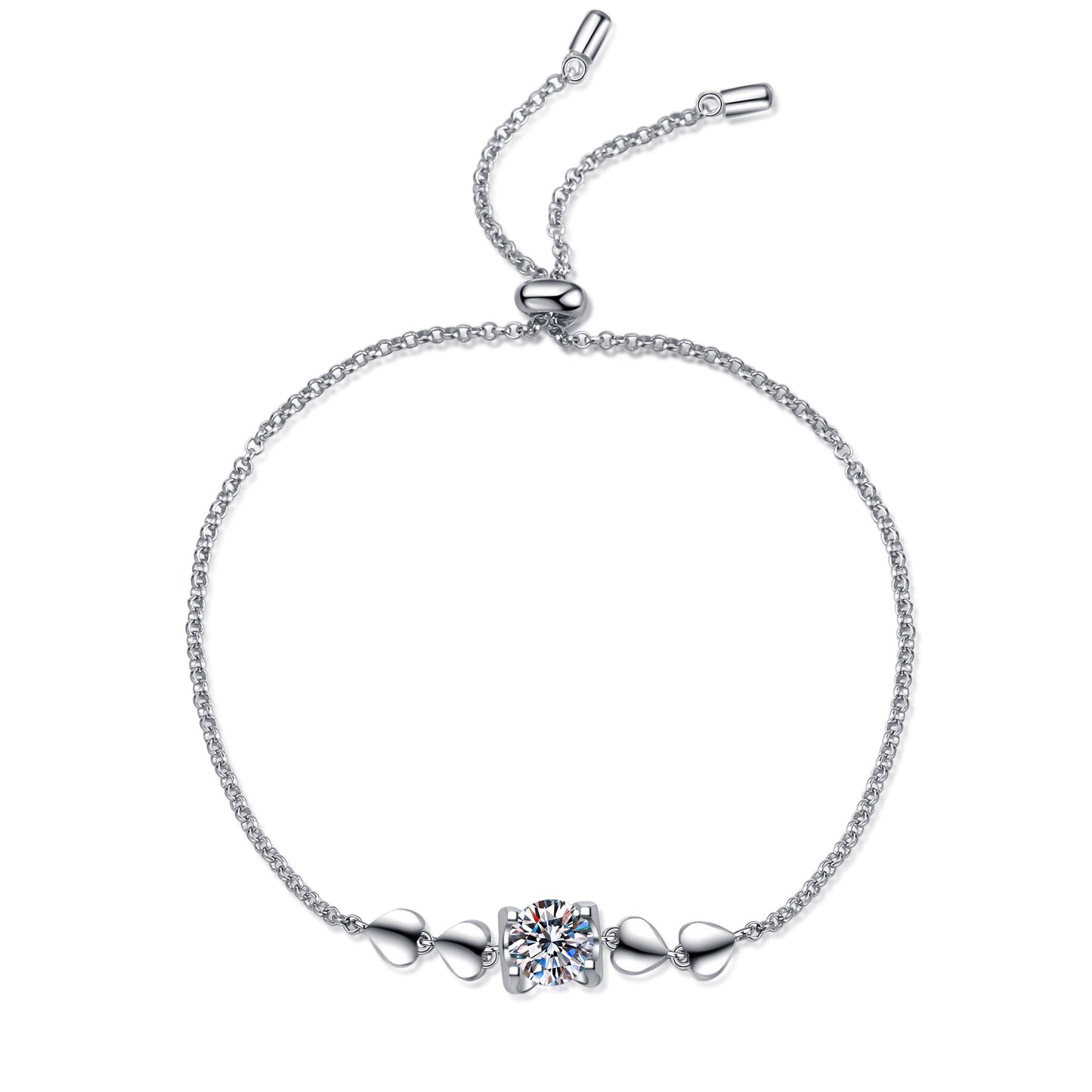 Moissanite Bracelets in 925 Sterling Silver 1ct