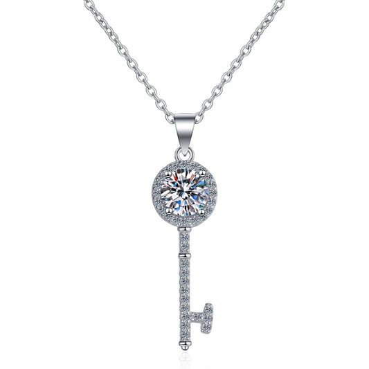 Moissanite Necklaces in 925 Sterling Silver 0.5ct 1ct