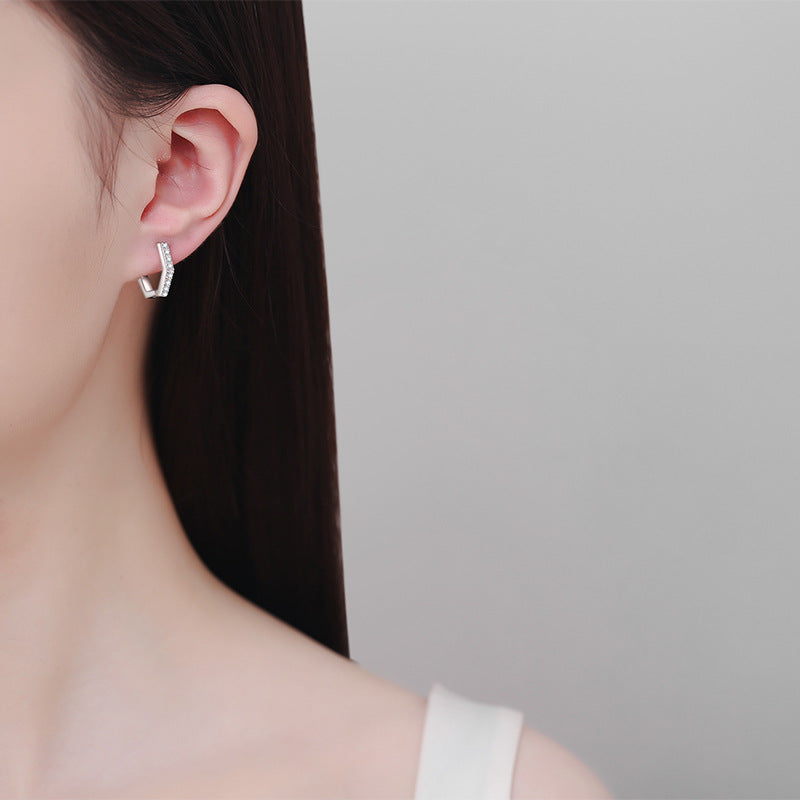 Moissanite Earrings in 925 Sterling Silver