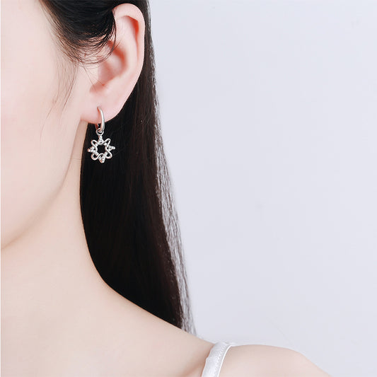Moissanite Earrings in 925 Sterling Silver
