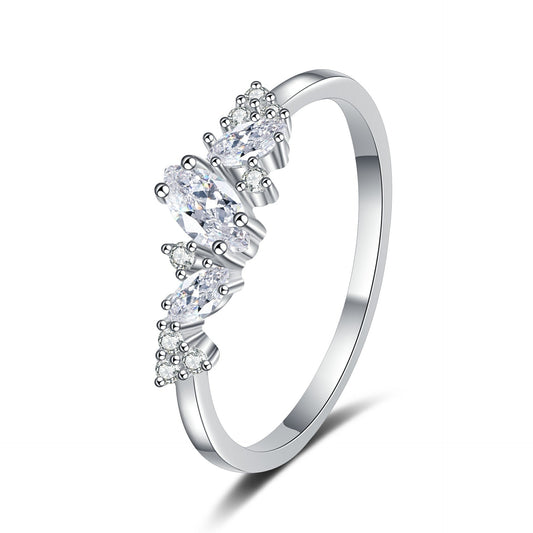 Moissanite Ring in 925 Sterling Silver