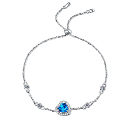 Moissanite Bracelets in 925 Sterling Silver 1ct 22cm
