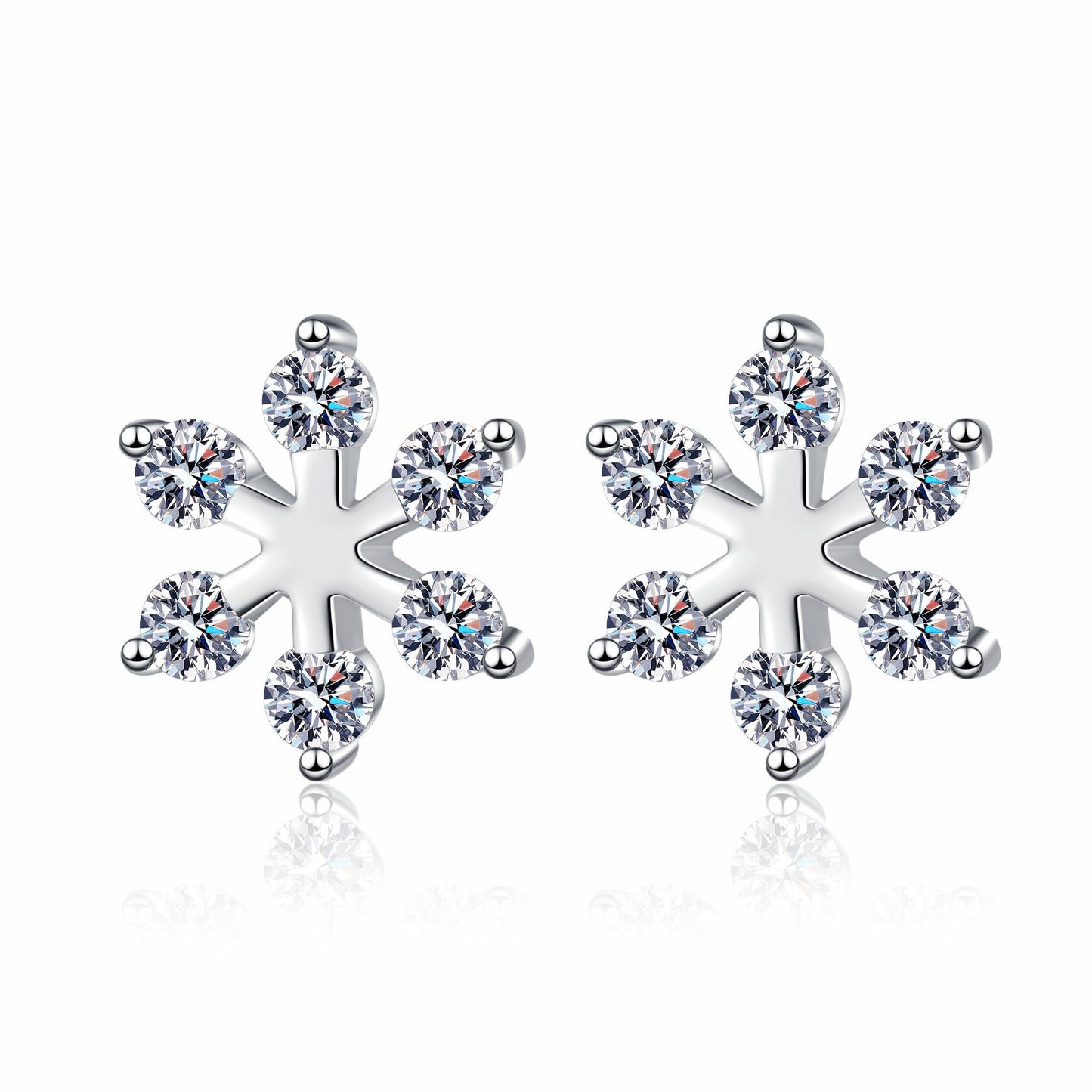 Moissanite Earrings in 925 Sterling Silver