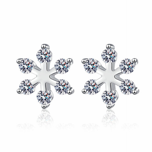 Moissanite Earrings in 925 Sterling Silver