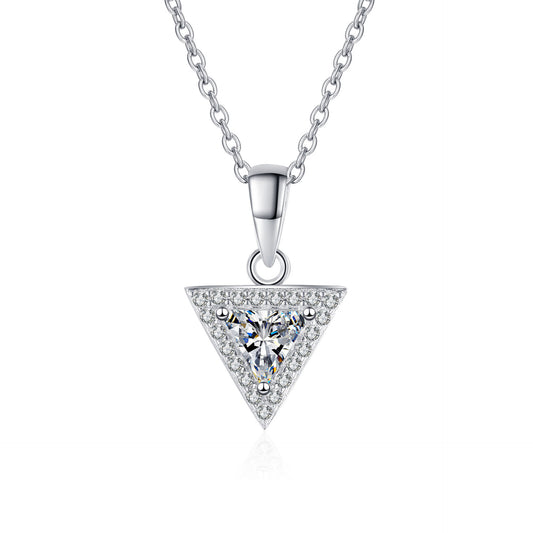 Moissanite Necklaces in 925 Sterling Silver 0.5ct 1ct