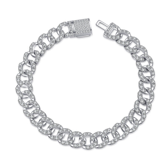 Moissanite Bracelets in 925 Sterling Silver 5.48ct 20cm