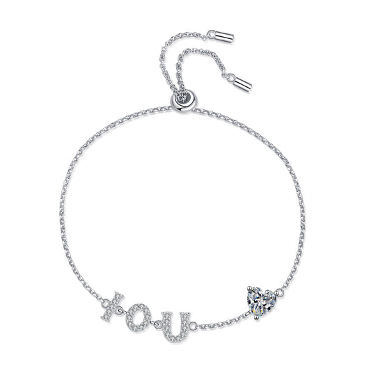 Moissanite Bracelets in 925 Sterling Silver 1ct