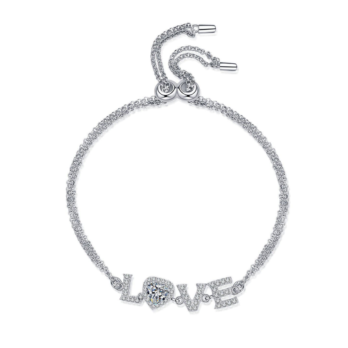 Moissanite Bracelets in 925 Sterling Silver 0.5ct