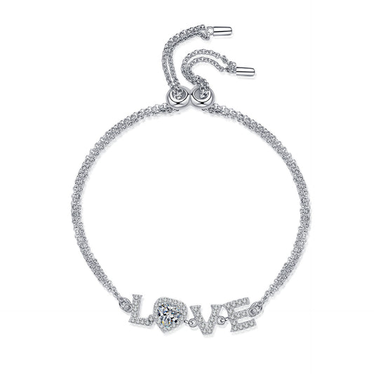 Moissanite Bracelets in 925 Sterling Silver 0.5ct