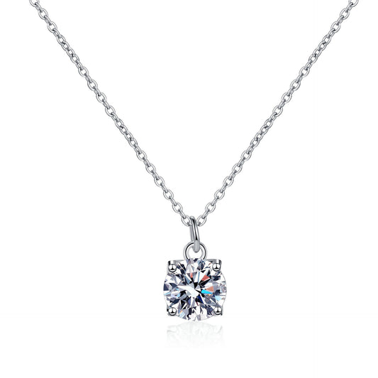Moissanite Necklaces in 925 Sterling Silver 1ct