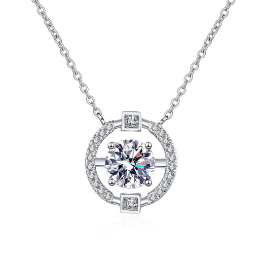 Moissanite Necklaces in 925 Sterling Silver 0.5ct 1ct 2ct 3ct