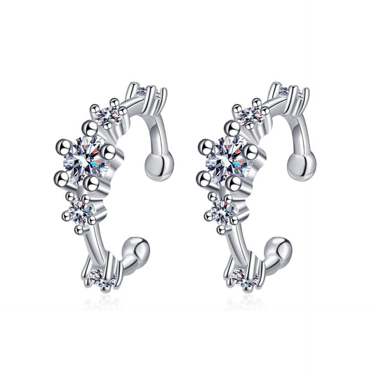 Moissanite Earrings in 925 Sterling Silver
