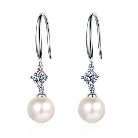 Moissanite Earrings in 925 Sterling Silver