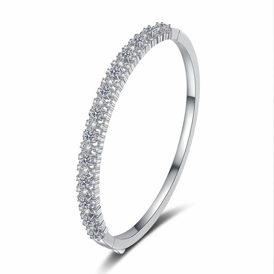 Moissanite Bangles in 925 Sterling Silver 2.1ct