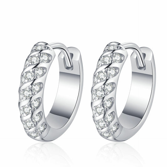 Moissanite Earrings in 925 Sterling Silver