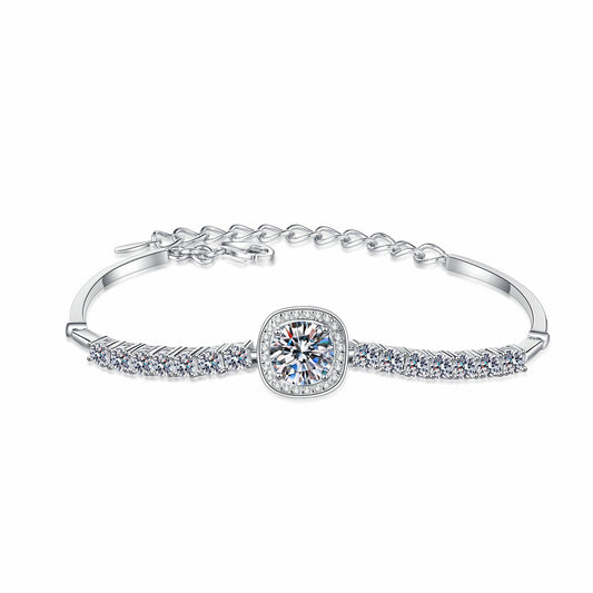 Moissanite Bracelets in 925 Sterling Silver 2.4ct 22cm