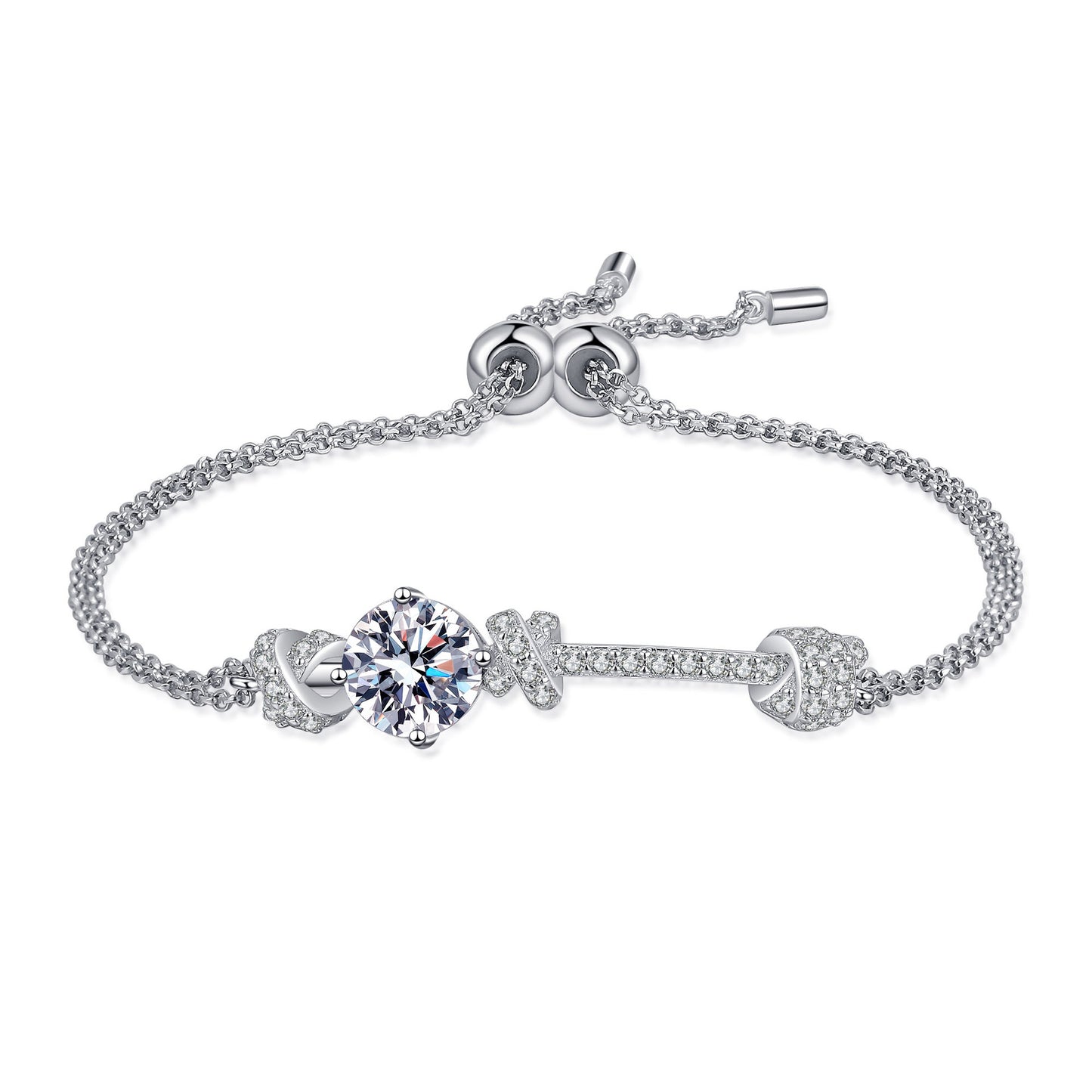 Moissanite Bracelets in 925 Sterling Silver 2ct