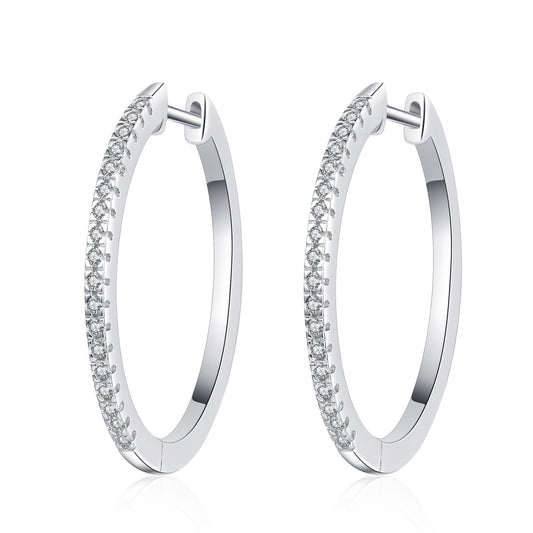 Moissanite Earrings in 925 Sterling Silver