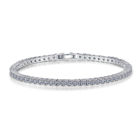 Moissanite Tennis Bracelets in 925 Sterling Silver 4.3ct 15.5cm