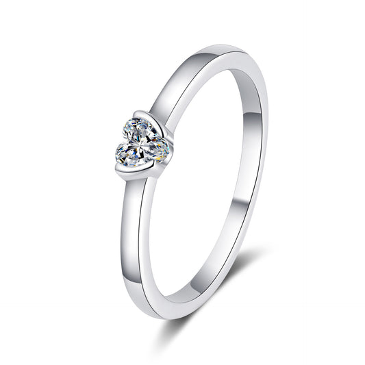 Moissanite Ring in 925 Sterling Silver
