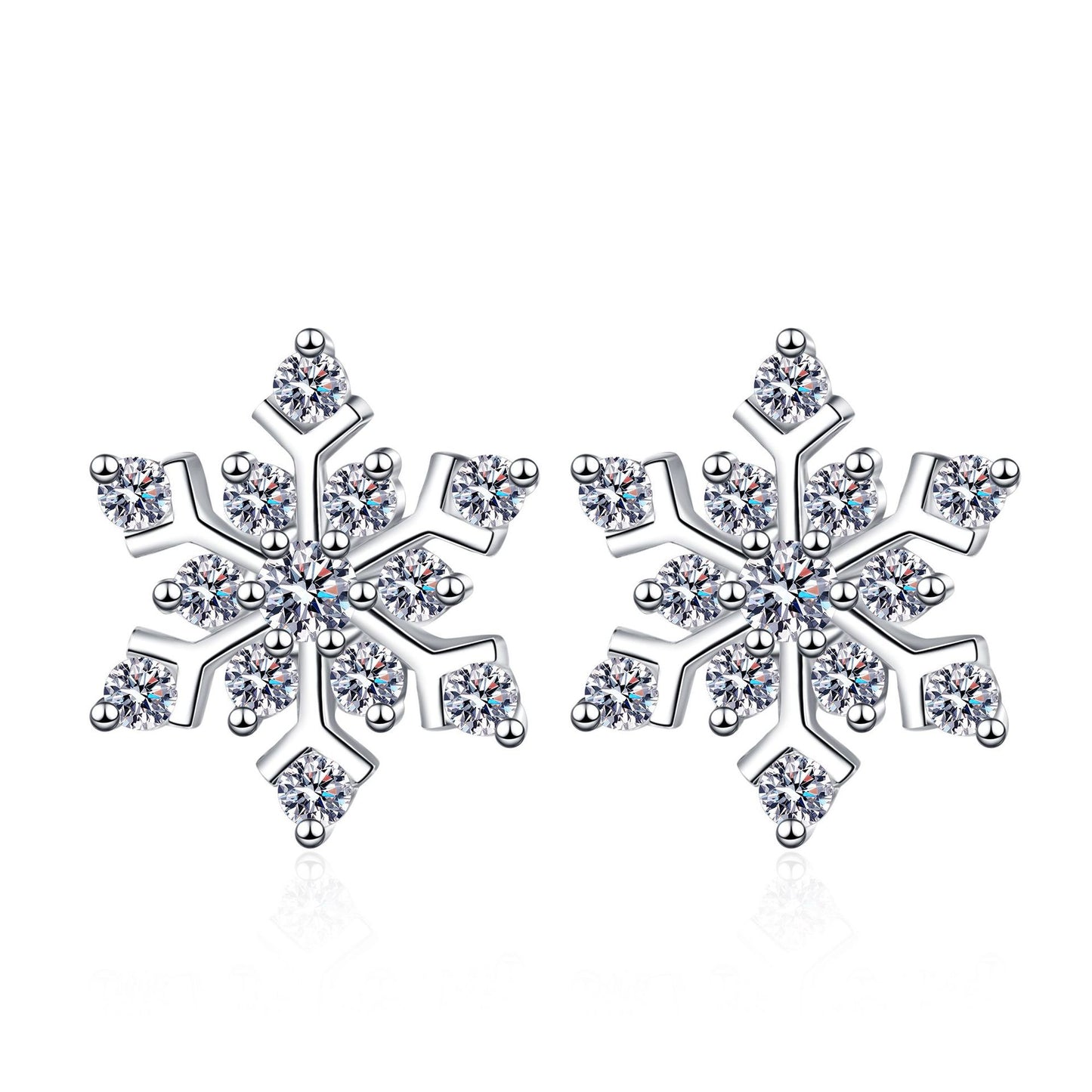 Moissanite Earrings in 925 Sterling Silver