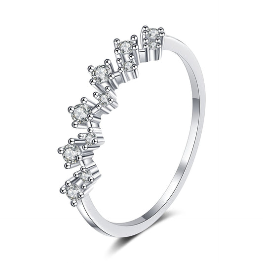 Moissanite Ring in 925 Sterling Silver