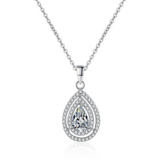 Moissanite Necklaces in 925 Sterling Silver 1ct