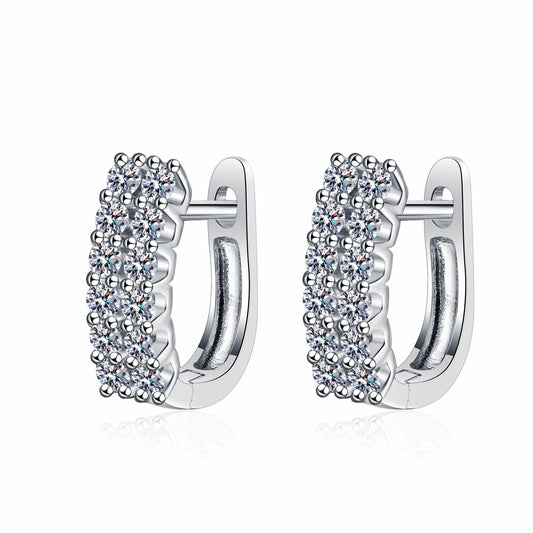 Moissanite Earrings in 925 Sterling Silver