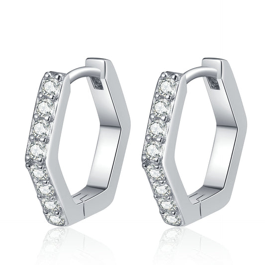 Moissanite Earrings in 925 Sterling Silver