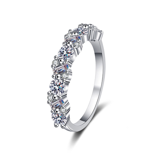 Moissanite Ring in 925 Sterling Silver