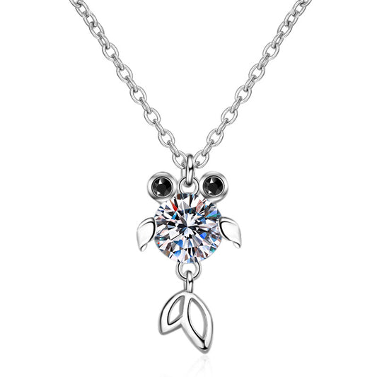 Moissanite Necklaces in 925 Sterling Silver 0.5ct 1ct