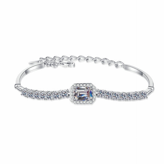 Moissanite Bracelets in 925 Sterling Silver 2.4ct 22cm