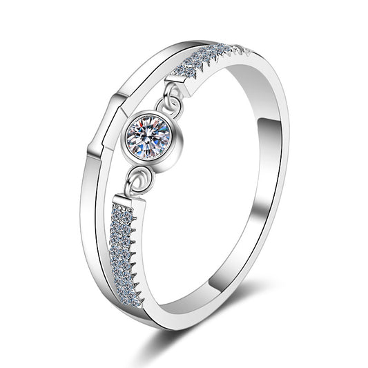 Moissanite Ring in 925 Sterling Silver