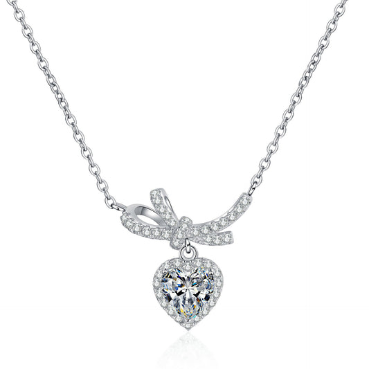 Moissanite Necklaces in 925 Sterling Silver 1ct