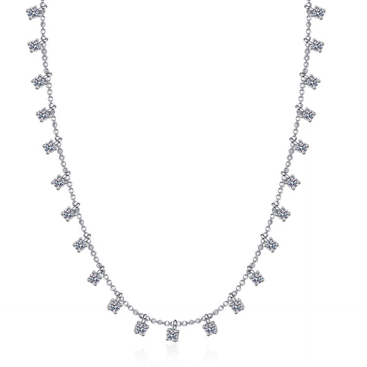 Moissanite Necklaces in 925 Sterling Silver 3ct 9ct