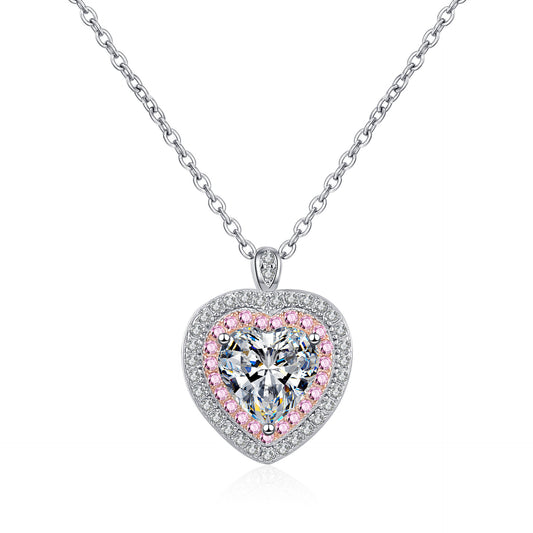 Moissanite Necklaces in 925 Sterling Silver 1ct