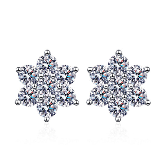 Moissanite Earrings in 925 Sterling Silver