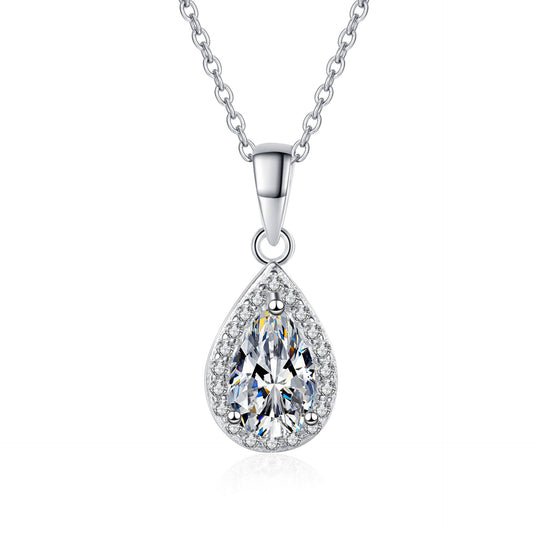 Moissanite Necklaces in 925 Sterling Silver 1ct