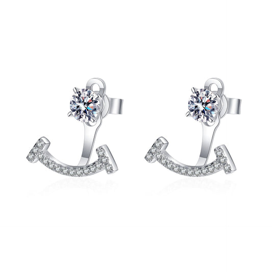 Moissanite Earrings in 925 Sterling Silver
