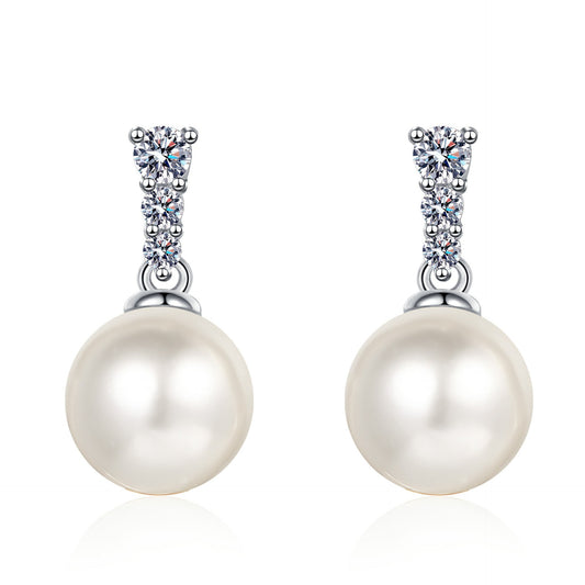 Moissanite Earrings in 925 Sterling Silver