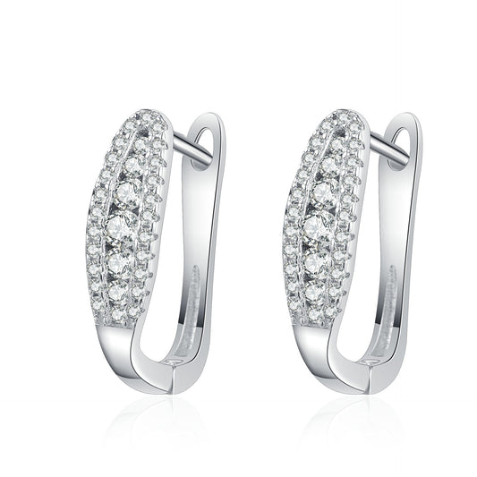 Moissanite Earrings in 925 Sterling Silver