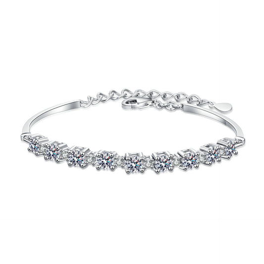 Moissanite Bracelets in 925 Sterling Silver 2.7ct