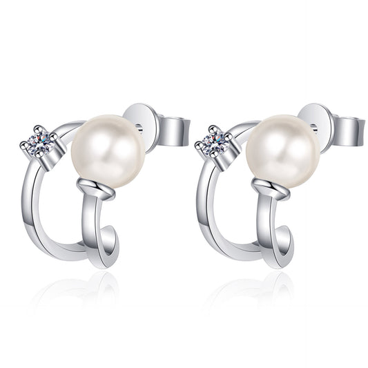 Moissanite Earrings in 925 Sterling Silver