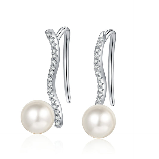 Moissanite Earrings in 925 Sterling Silver