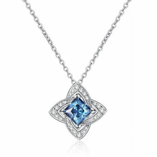 Moissanite Necklaces in 925 Sterling Silver 1ct