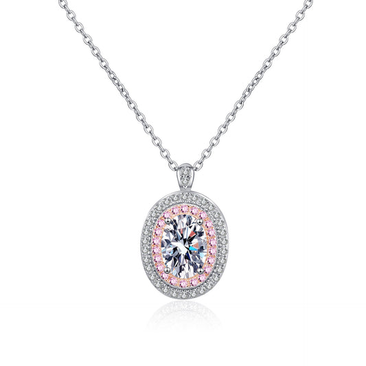 Moissanite Necklaces in 925 Sterling Silver 1ct