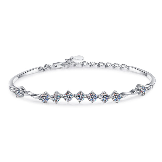Moissanite Bracelets in 925 Sterling Silver 1.35ct