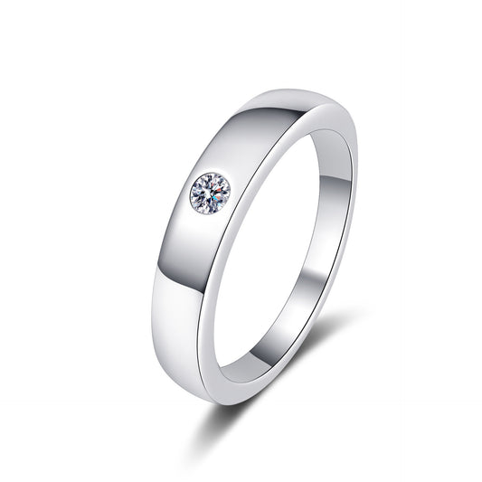 Moissanite Ring in 925 Sterling Silver