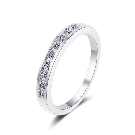 Moissanite Ring in 925 Sterling Silver